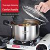 Stainless Steel Anti-Scald Soup Pot with Double Ears for Gas & Induction Cookers