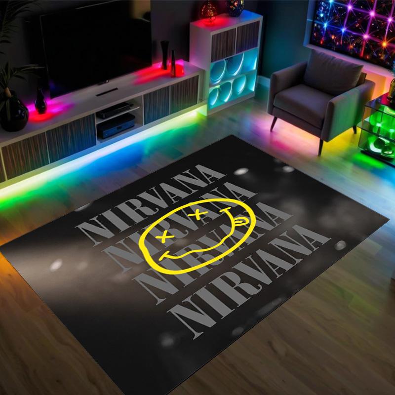 Nirvana Design Crystal Velvet Carpet Cozy Non?Slip Printed Rug For Bedroom Living Room Entrance