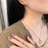 Luxury Women Jewelry Set Italian Bucher Brushed Clover Necklace Diamond Star Earrings Flower Ring