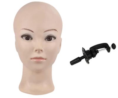 Manekin głowa tułowia do ćwiczenia strzyżenia włosów, głowa damska, manekin do peruk, stojak na perukę (W zestawie zaciski montażowe)