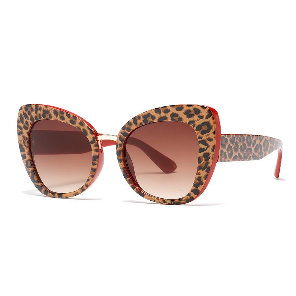 New retro large frame cat eye anti-blue glasses classic daily commuting dating versatile plain and thin flat glasses
