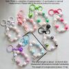 Butterfly Key Chain Colorful Beads Phone Pendant Wrist Strap Car Key Ring Bag Decor Headphone Case Charms