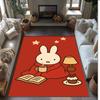 Miffy Crystal Velvet Rug, Soft Anti‑Slip Crystal Velvet Carpet for Living Room Bedroom Home Decor