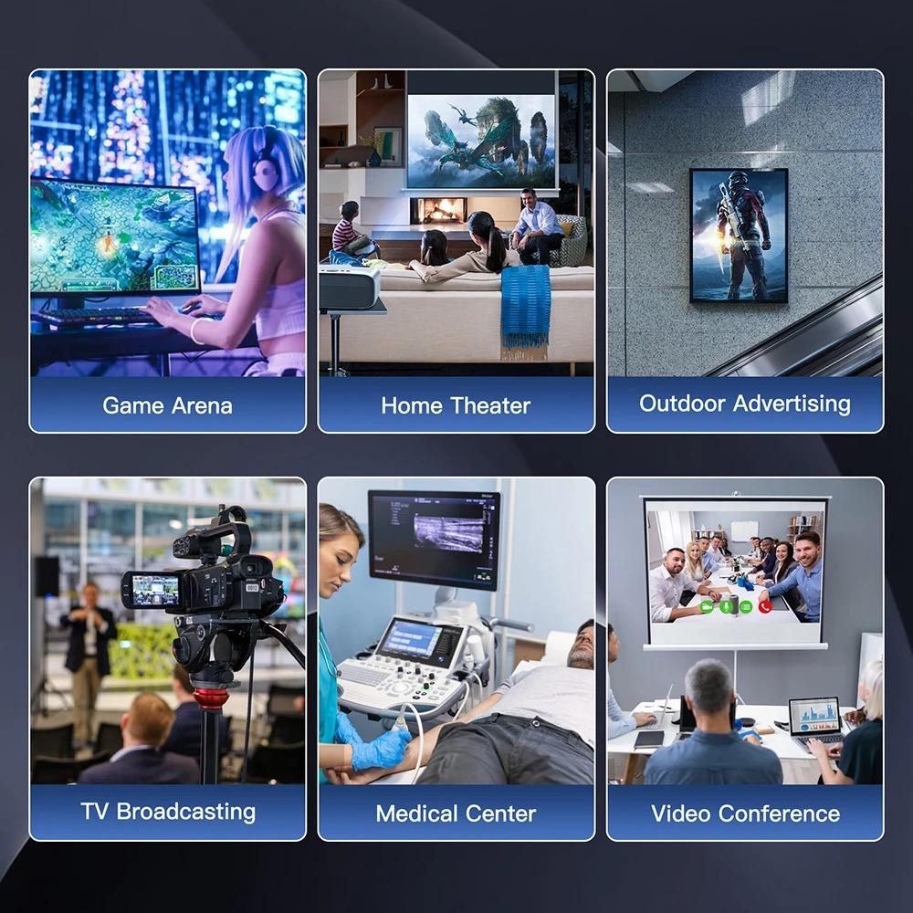 HDMI 2.1 Cable HDMI-compatible Vedio Cable 8K@60Hz 48Gbps EARC ARC HDCP High Speed Video Cable HDMI Connector Adapter for PS4 PS5 PC TV Projector