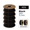 KINGROON 3D Printer Filament PLA PETG TPU ABS 5KG Bundle Black White Gray 1.75mm No Bubbles Plastic 5x1kg/Roll, Random Spool