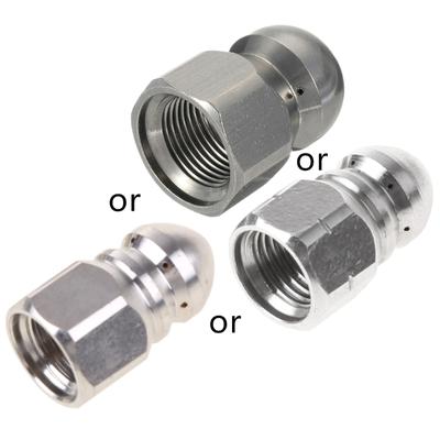 Hogedrukreiniger RVS Accessoires G1 / 8 "  G1 / 4 "  G 3 / 8" Afvoer Riolering Reiniging Jetter Roterende Nozzle