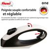 Retractable Leash - FLEXI - 4903 - 5 M - White/Black - For Dogs Up To 30 Kg
