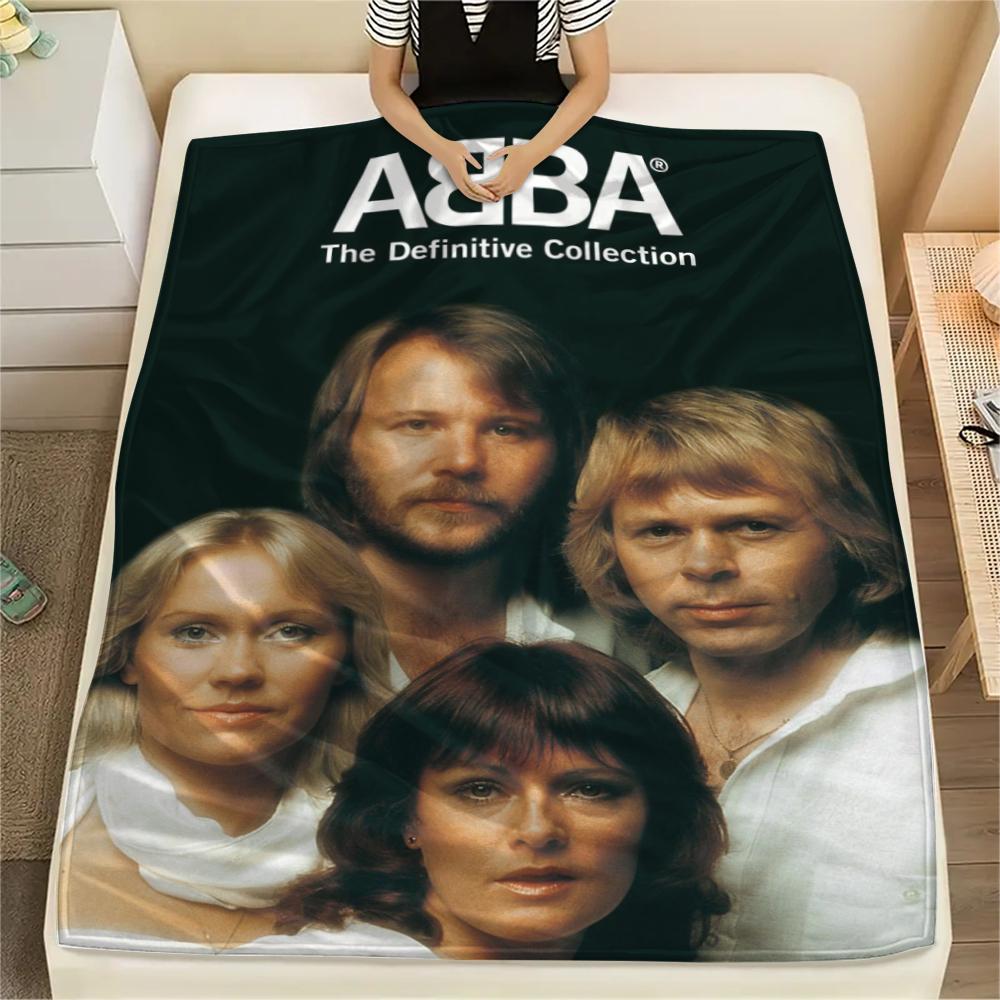 1 Stück ABBA Aufdruck Flanelldecke, Hohe Qualität, Bequem für alle Jahreszeiten, Heimdekoration, Wärme und Komfort, Perfekt für Weihnachtsgeschenke