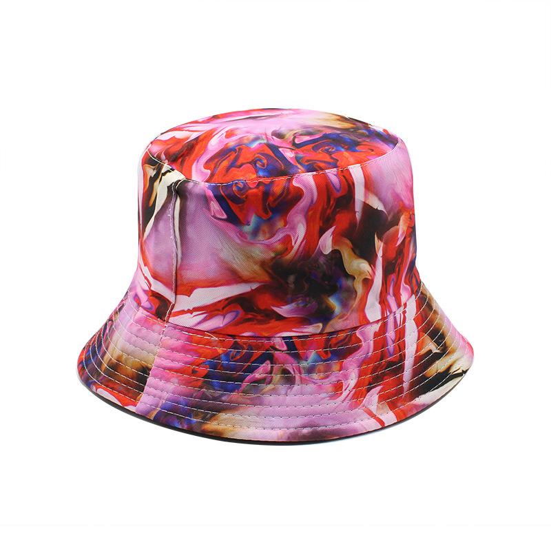 Двусторонний рыбацкий головной убор Универсальный козырек от солнца Защита от солнца Шляпа-козырек Шляпа с принтом Цветочный горшок Шляпа Шляпа M（56-58cm）