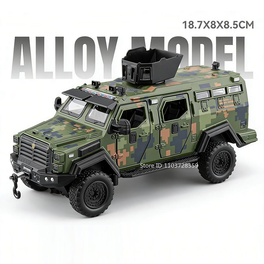 1:32 Conqueror Sabertooth gepanzertes Fahrzeug Modell Spielzeug Legierung Druckguss Pull-Back Sound Licht Exquisites Geländefahrzeug für Jungen Geschenke