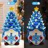 Blue Lighted Dwarf Decorations Christmas Tree Colorful Light Home Festivity Lighted Christmas Gnome Tree Resin Mini Glow