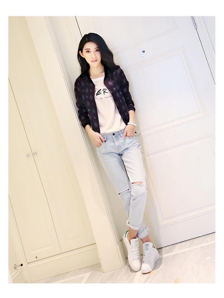 Korean-Style Women's Baseball Jackets: Fashionable, Versatile, and Zippered Long-Sleeve for Spring and Autumn.