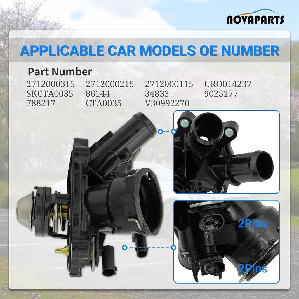 Thermostat Housing for 2012 2013 2014 2015 Mercedes Benz C250 SLK250 1.8L 2712000315 2712000215 2712000115 788217