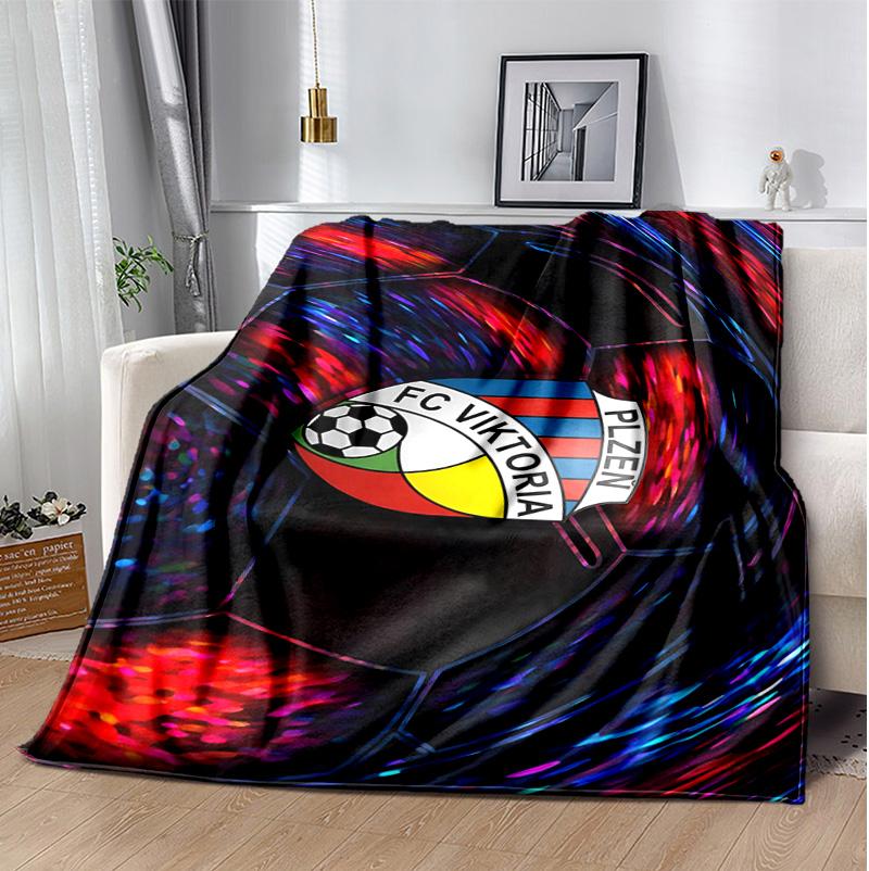 Fc Viktoria Flannel Blanket Soft Warm All-Season Throw, Design for Camping, Car Travel, Hiking Sofa, Bed, Office Perfect Gift for Parties