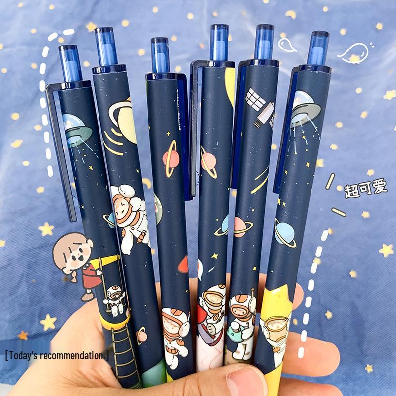 Interstellar Astronaut Cartoon Ballpoint Pen - Cute Moe Design for Students & Office