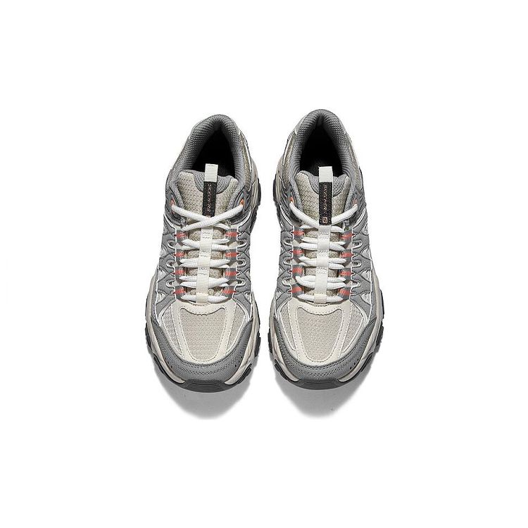 Skechers DLites Casual Comfortable Shock Absorbing Durable Low Top Outdoor Functional Shoes Women Shoes White Gray 180172-NTGY