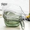 Tigela de Lavagem de Grau Alimentício Multiuso para Arroz, com Alça Ergonômica, Cesta Coadeira Lavadora Resistente de PP, para Limpeza de Frutas e Verduras