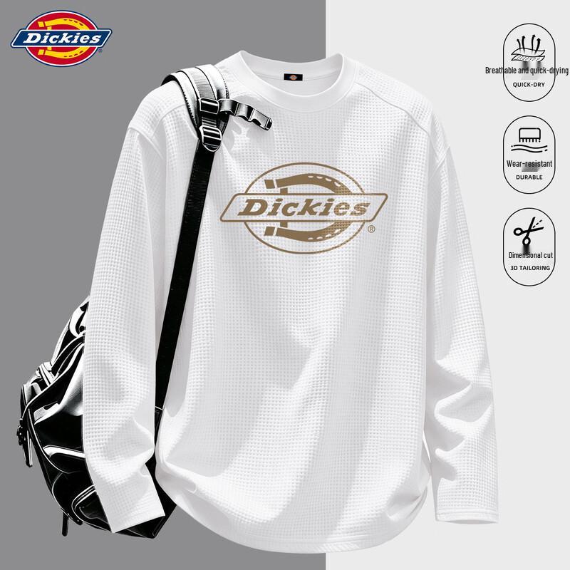 Dickies Men's Waffle Knit Long-Sleeve Crewneck T-Shirt