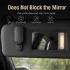 Premium PU Leather Car Sunglasses Clip, Magnetic Visor Glasses Holder with Card Storage, Universal Auto Sun Visor Organizer for Sunglasses & Cards