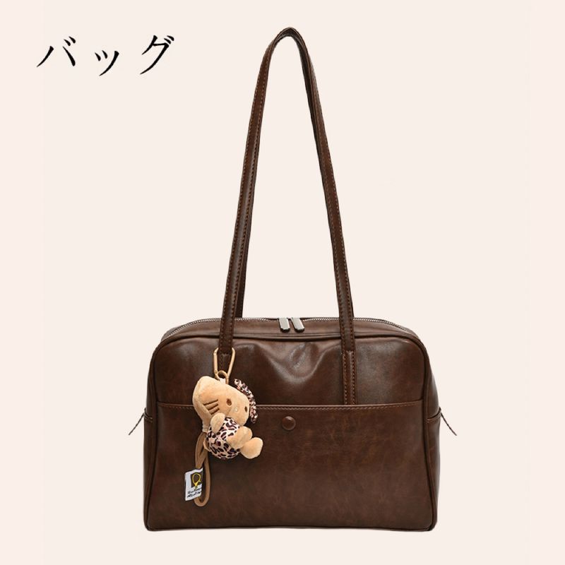 

Japanese Women s American Style Handbags Women s 2024 New Arrival Autumn One Shoulder Underarm Bag Work Commuter Bag Caramel-No pendant
