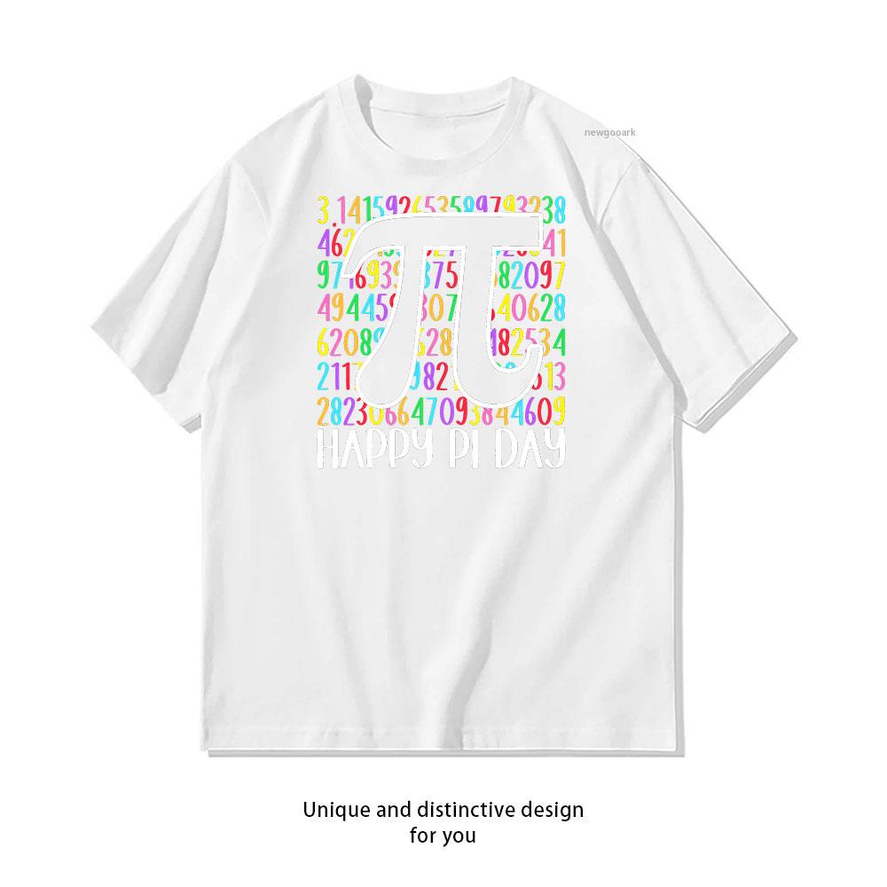

Happy Pi Day Math Art TShirt cotton T shirt Unisex Adult couple streetwealtops tee Short sleev Casual 4XL