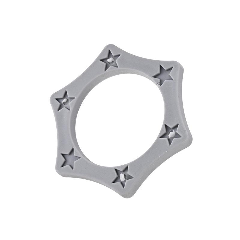 Hexagonal Shockproof Wireless Microphone Ring - Anti-roll, Anti-drop, Anti-slip KTV Soft Rubber Cover