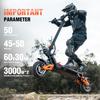 H9 E-Scooter 3000W*2 Doppio Motore 60V30AH Pneumatici Off-Road da 11 Pollici Velocità Massima 80KM/H E-scooter Pieghevole