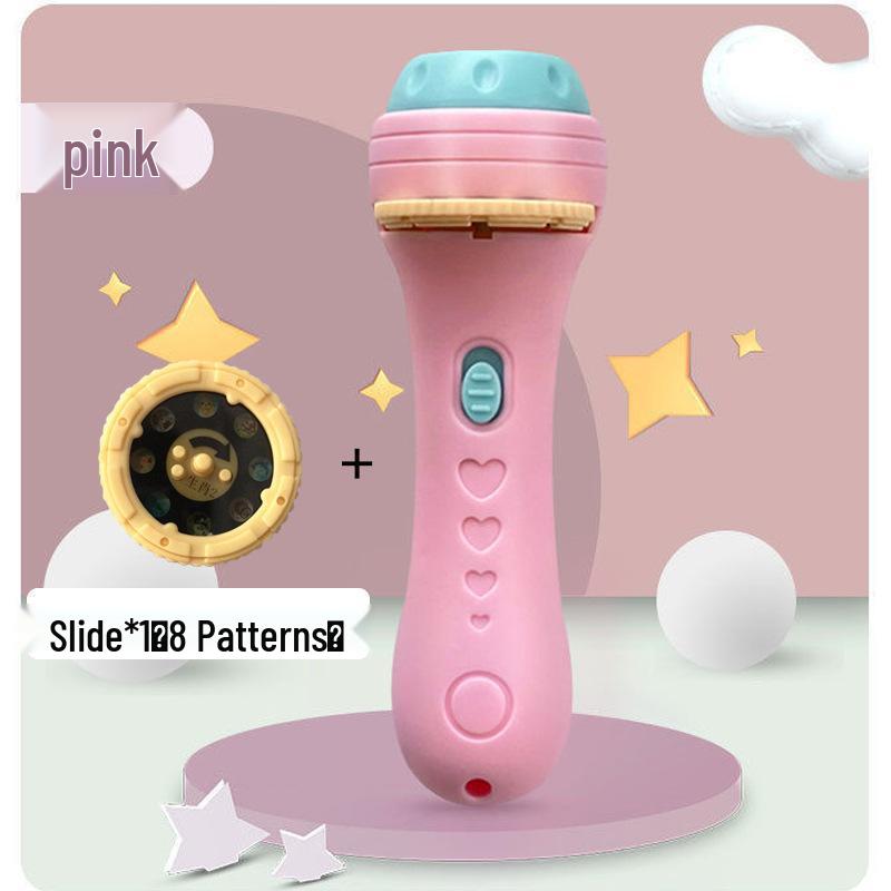 Available Children's Cognitive Cartoon Animal Projector Flashlight for Early Education