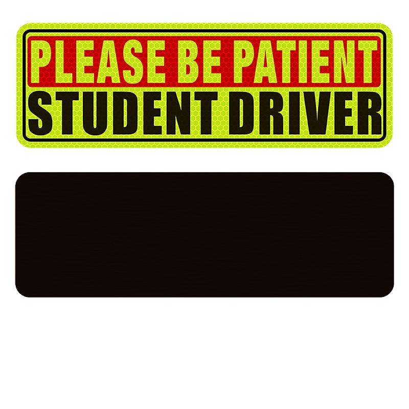 Novice Intern Driver Car Sticker Magnetic Reflective Sticker Popular New+river Novice Car Sticker
