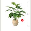 Nordic Style Monstera Faux Plant Arrangement for Living Room Decor