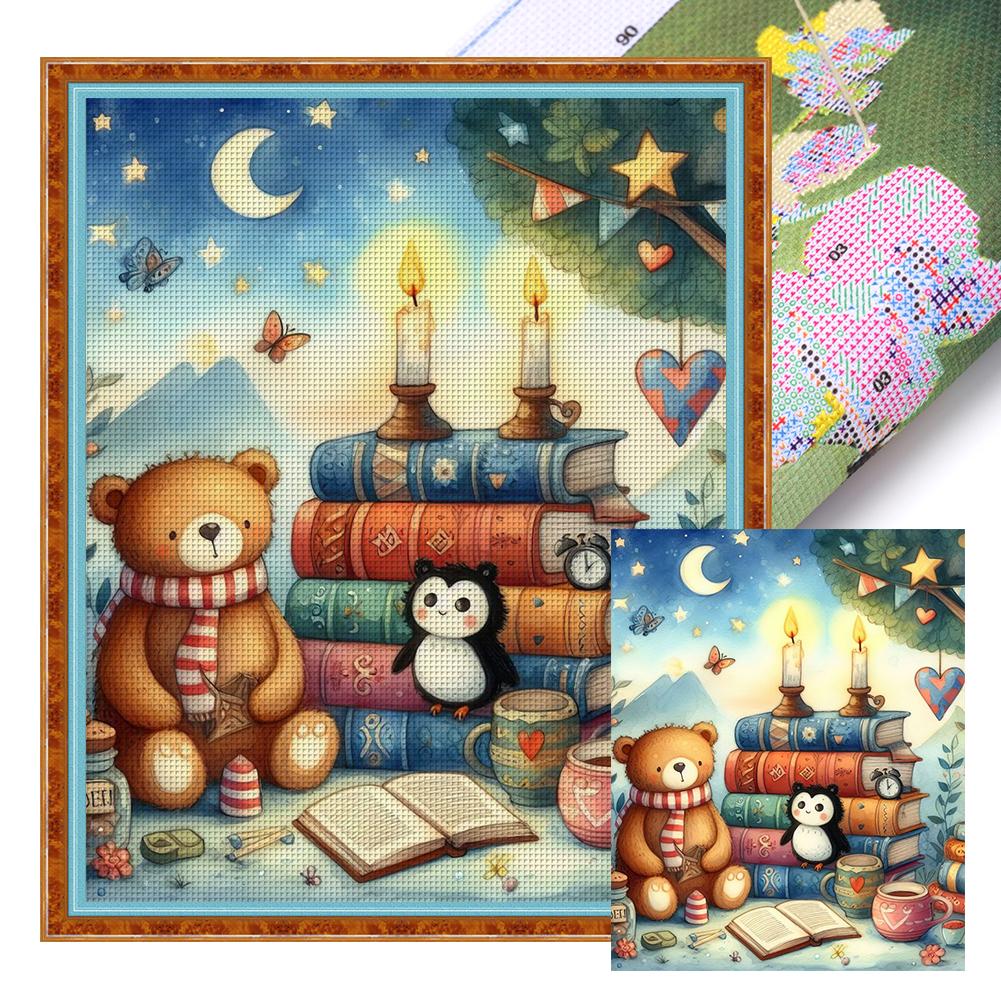 #L Full Embroidery Eco-cotton Thread 11CT Printed Book Cross Stitch Kit Art