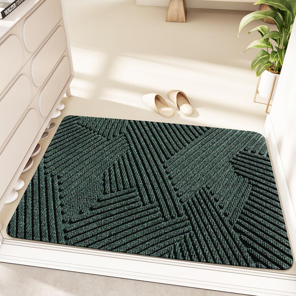 Simple PVC Wire Ring Entrance Door Floor Mats Stain-resistant Home Entrance Entrance Anti-slip Mats Carpet Foot Mats