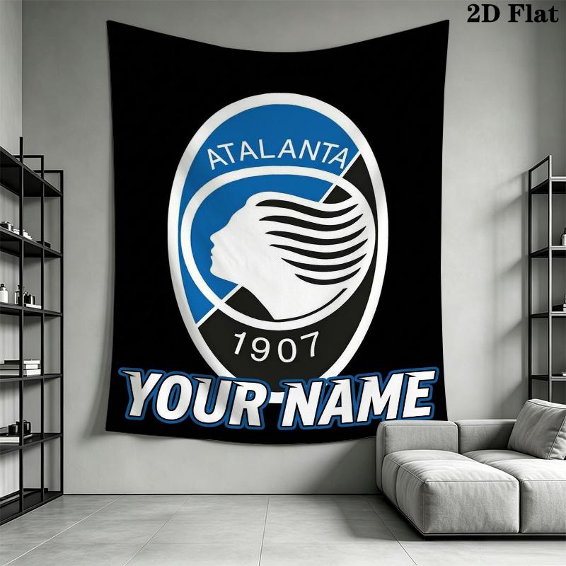 Custom Name Atalanta BC Wall Tapestry Aesthetic Wall Hanging Printed Fabric Blanket Decorative Tapestries for Bedroom Living Room Home Decor