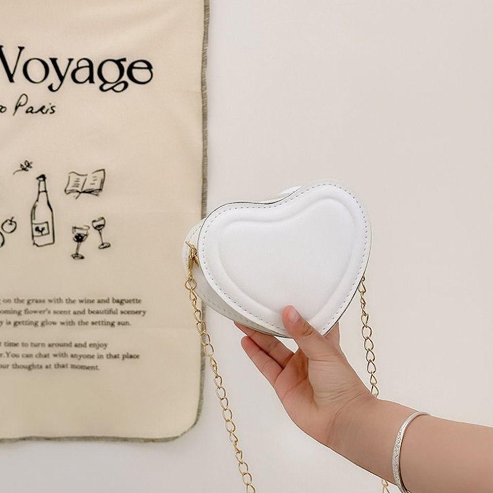 Mini Shoulder Bag Heart-shaped Small Bag Exquisite Handbags  Women Girls