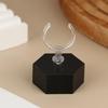 Clear Geometric Acrylic Ring Display Stand Jewelry Holder 2 Grid Box for Wedding Ceremony Earring Retail Showcase
