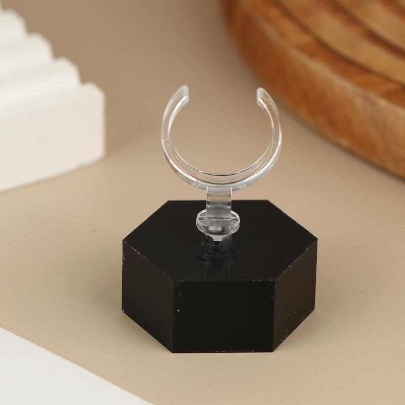

Geometric Acrylic Ring Display Stand with Clear 3 6 Slot Jewelry Box for Wedding Earring Show Shop Organizer