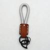 Hand-Woven Cowhide Leather Keychain Pendant with Logo Embossing - High-Quality Anti-Lost Car Lanyard