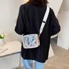 Transparent Crossbody Handbag Stadium Approved PVC Envelope Messenger Bag Zipper with Silk Scarf Square Purse for Outdoor Travel