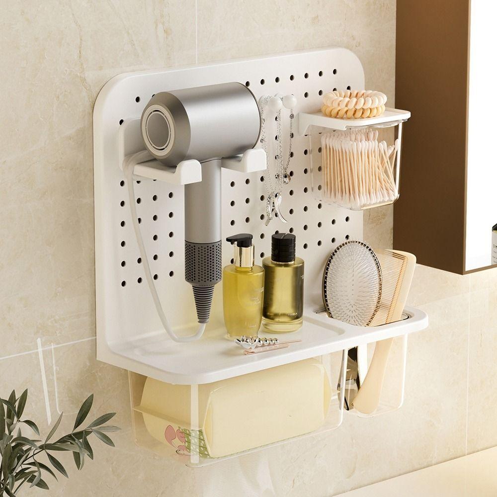 Wall Mounted Wash Face Tissue Box Punch Free Pegboard Organizer Key Tissue Holder  Bathroom