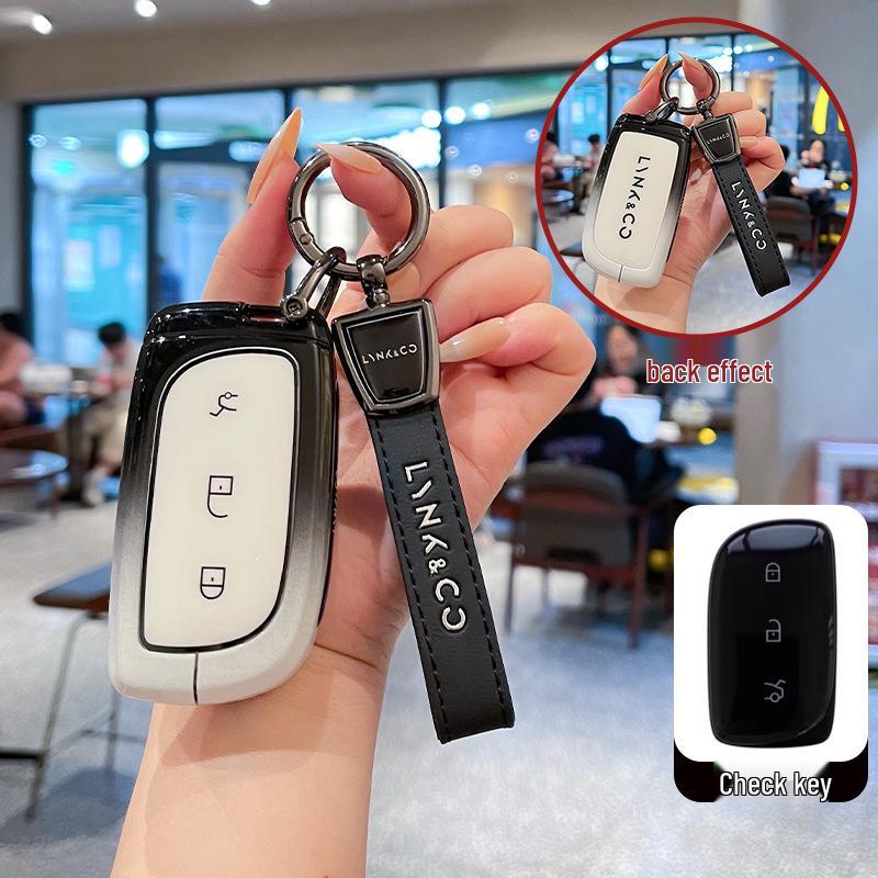 Lynk & Co Z20/Z10/Z900 High-End Metal Key Case for 2025 Model - Fully Enclosed Shell with Buckle