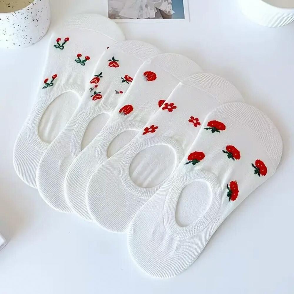 5 Pairs Men's Socks High-Quality Spring and AutumnThickened Breathable Boat Socks Low Cut Shallow Mouth Socks Men's Casual Socks