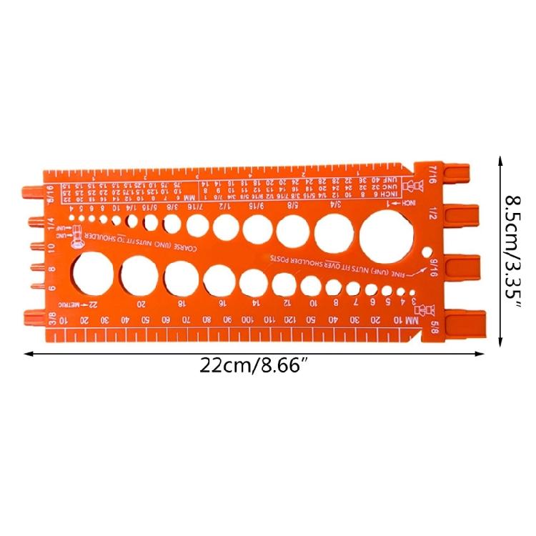 Nut And Bolt Drill Bit Thread Checker Screws ImperialsTool Gauges Tester