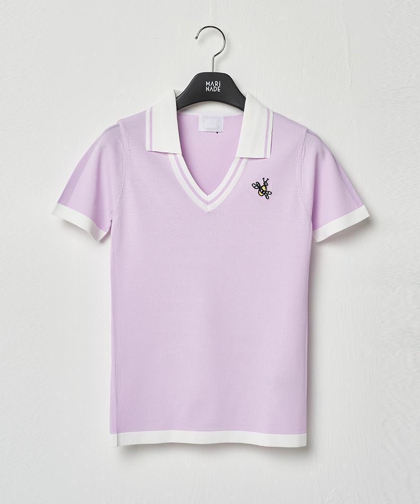 Marinade Golf V-Neck Collared Short Sleeve Knit - 3 Colors