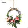 Artificial Flower Wreath for Front Door, Wall Hanging Outdoor Spring Flowers