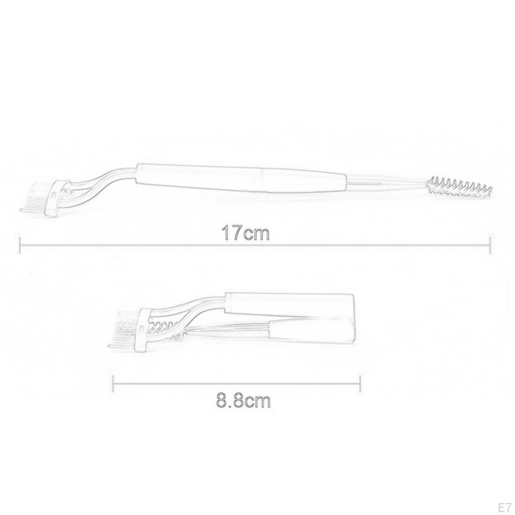 Double Head Eyelash Brush Foldable Eyebrow Styling Accessory Curler Separator