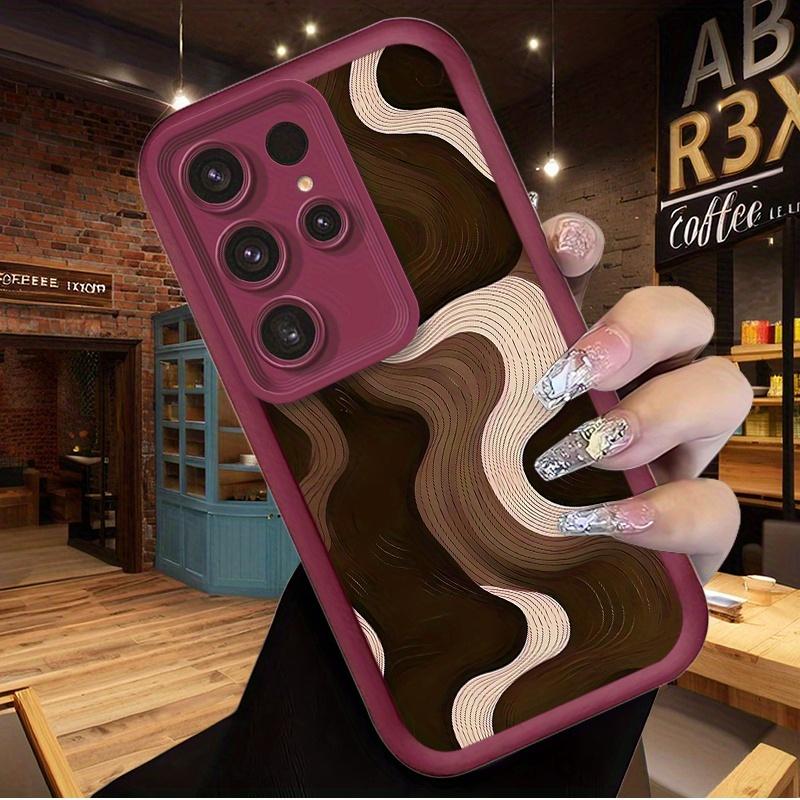 Retro Coffee Wave Pattern Phone Case Suitable for Samsung for Galaxy S26 S25 S24 S22 S21 S20 FE Ultra Plus5Ganti Drop Back Cover