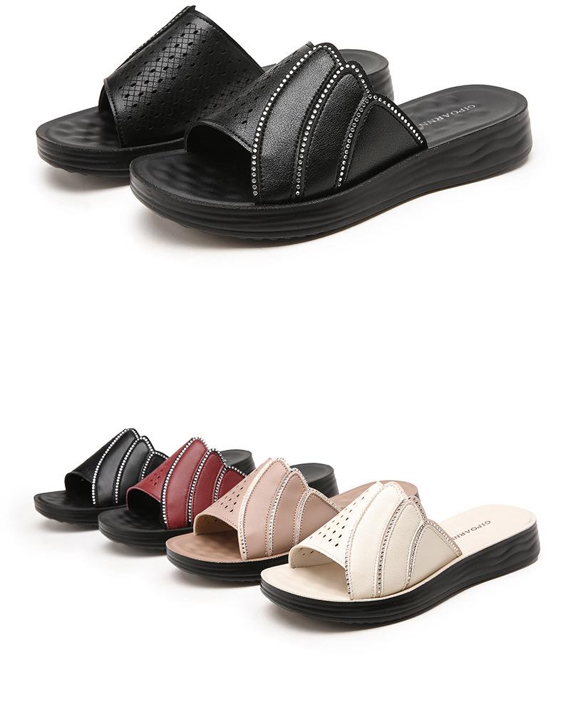 Papuci de vară anti-alunecare cu talpă moale pentru femei de vârstă mijlocie 2025