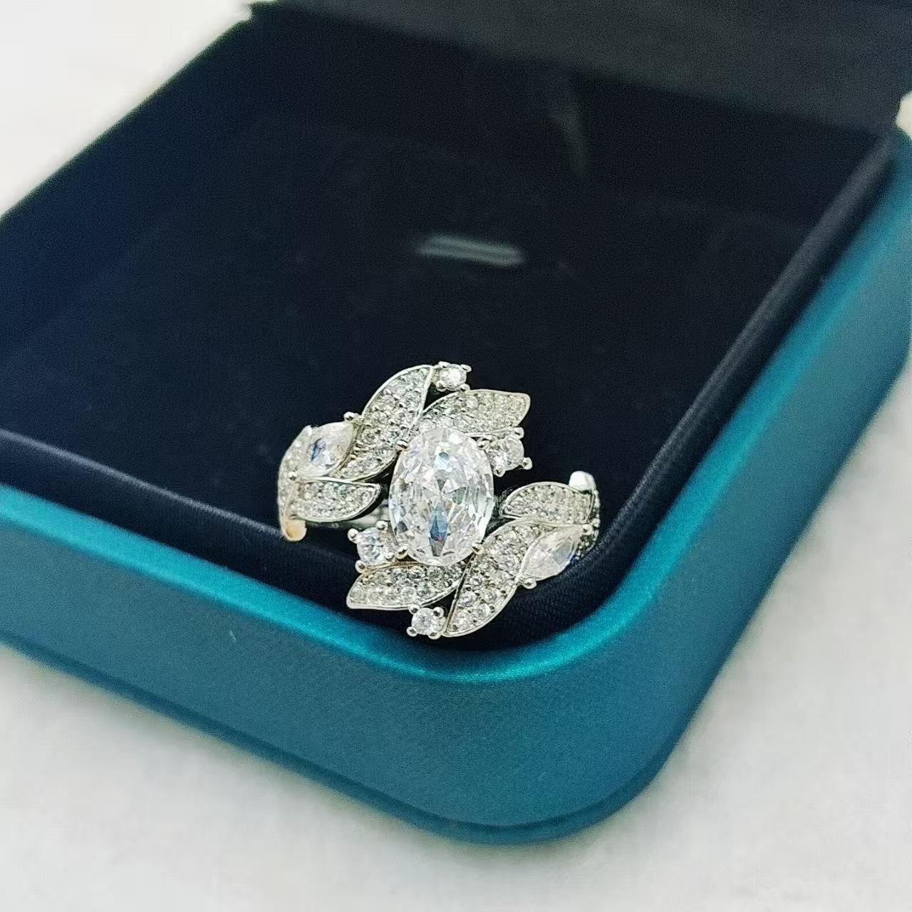 Яркое и красочное кольцо-дорожка с имитацией аметиста и цитрина, женское, кольцо с бриллиантами в форме листа Open Adjustable