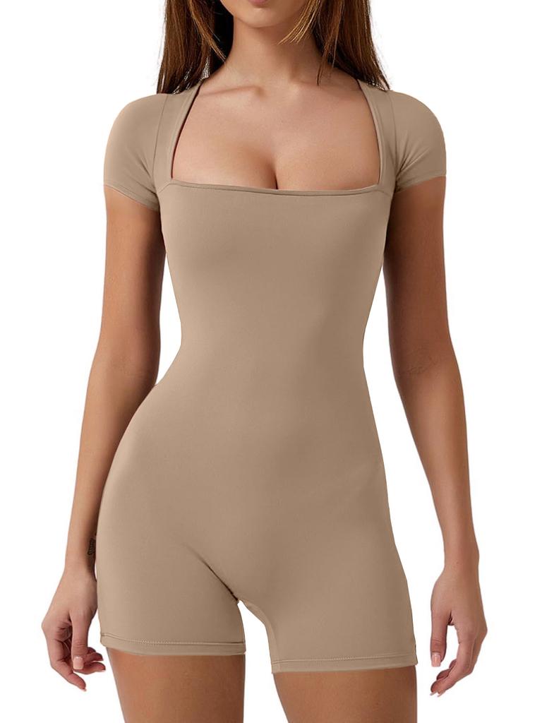 Wiosna i lato z krótkim rękawem, jednoczęściowy strój do jogi, sportowy kombinezon, bielizna modelująca talię