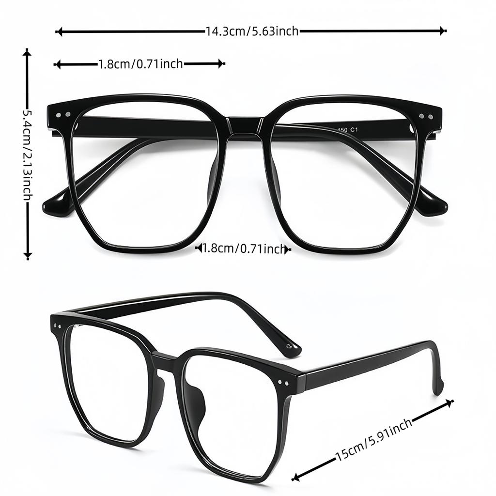 PC Online Celebrity Transparent Glasses Box Myopia Men Women Flat Light Round Face Radiation Proof Slim Blue Eye F